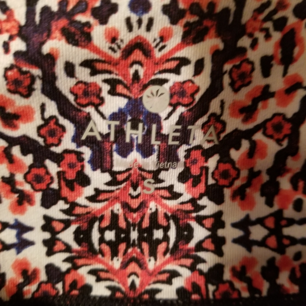 Athleta Small Mid-Rise Patterned Capri Leggings - image 4